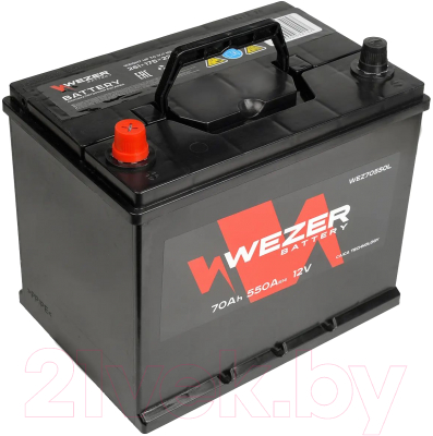Автомобильный аккумулятор Wezer 550A JIS L+ / WEZ70550L (70 А/ч)
