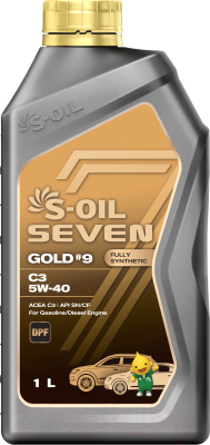 Моторное масло S-Oil Seven Gold №9 C3 5W40 / E107761 (1л)