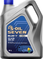 Моторное масло S-Oil Seven Blue №7 CI-4/SL 5W30 / E108609 (6л) - 