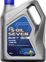 Моторное масло S-Oil Seven Blue №7 CI-4/SL 10W40 / E107876 (6л) - 