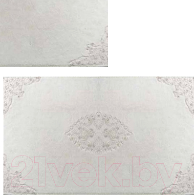 Набор ковриков для ванной и туалета Karven Tual 60x50/60x100 / KV 258 (кремовый)