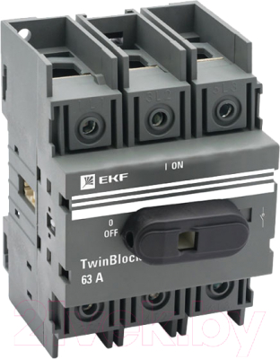 Блок-разъединитель EKF 63A 3P TwinBlock / tb-63-3p-f