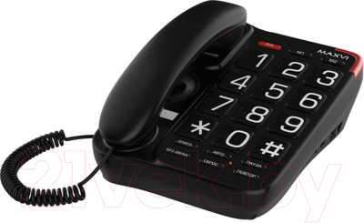 Проводной телефон Maxvi CB-01 (черный)