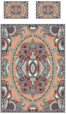 Набор текстиля для спальни Ambesonne Узорчатый орнамент 160x220 / bcsl_28179