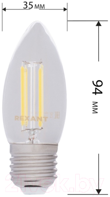 Лампа Rexant Свеча 604-100