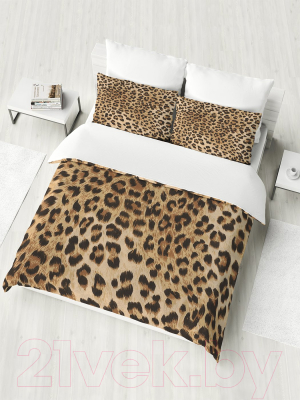 Комплект постельного белья Ambesonne Леопардовое окружение / bls_3750_euro
