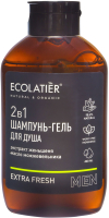 Шампунь для волос Ecolatier Мужской Extra Fresh 2в1 (400мл) - 