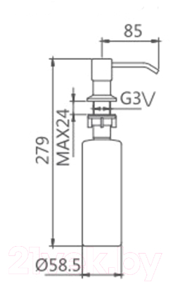 Дозатор для жидкого мыла Haiba HB403 (хром)