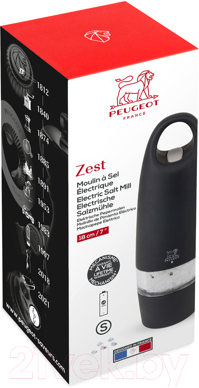 Мельница для специй Peugeot Zest Soft Touch Black / 25939