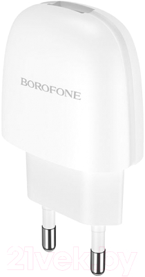 Адаптер питания сетевой Borofone BA49A 1USB (белый)