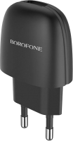 Адаптер питания сетевой Borofone BA49A 1USB (черный) - 