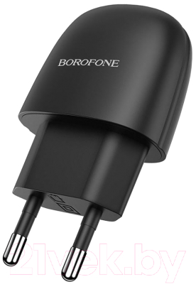 Адаптер питания сетевой Borofone BA49A 1USB (черный)
