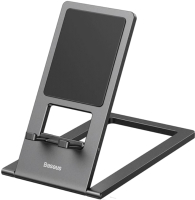 Держатель для смартфонов Baseus Foldable Metal Desktop Holder / LUKP000013 (серый) - 