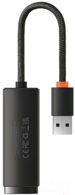 Сетевой адаптер Baseus Lite Series Ethernet Adapter USB-A to RJ45 LAN Port / WKQX000101 (черный)