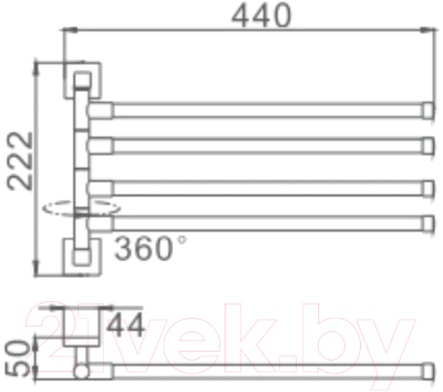 Держатель для полотенца Haiba HB8614