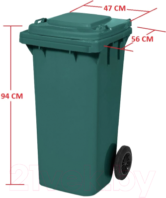 Контейнер для мусора Nemkar CTK 3002 (120л, зеленый)