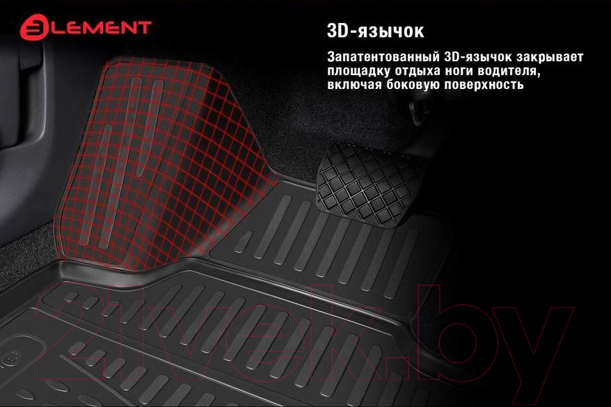 Комплект ковриков для авто ELEMENT ELEMENT3D4149210k для Renault Megane IV