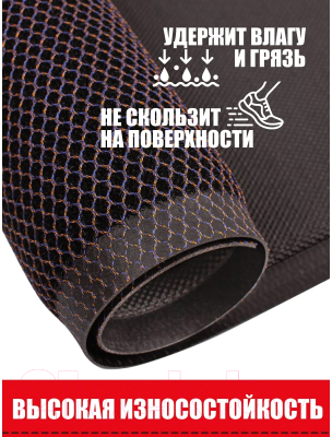 Коврик грязезащитный ComeForte Mesh Mat 45x75 (синий/золото)