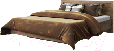 Двуспальная кровать Мебель-КМК 1600 Эстель 0738.1-02 (дуб канзас)