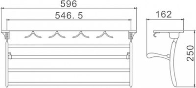 Полка для полотенца Haiba HB805