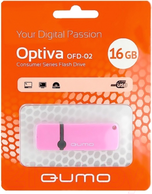 Usb flash накопитель Qumo Optiva 02 16GB (Pink)