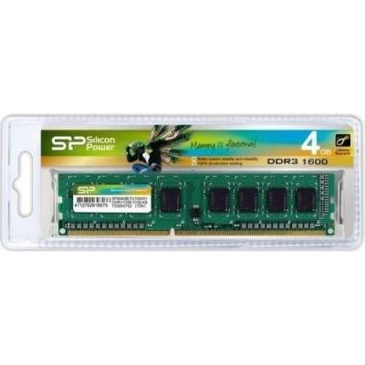 Оперативная память DDR3 Silicon Power 4GB DDR3 PC3-12800 (SP004GBLTU160V02)