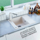 Миниатюра изображения товара Мойка кухонная Aquasanita SQB102AW (бежевый)