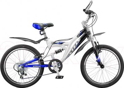 Велосипед STELS Pilot 250 (Black-White-Blue) - общий вид