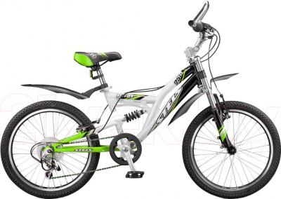 Велосипед STELS Pilot 250 (Black-White-Green) - общий вид