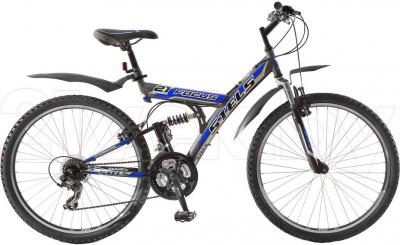 Велосипед STELS Focus 21 СК (Black-Gray-Blue) - общий вид