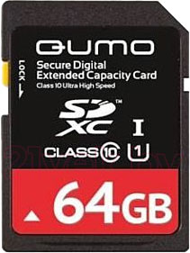Карта памяти Qumo SDXC (Class 10) 64GB (QM64GSDXC10) - общий вид