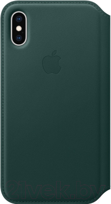 Чехол-книжка Apple Leather Folio для iPhone XS Forest Green / MRWY2