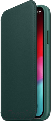 Чехол-книжка Apple Leather Folio для iPhone XS Forest Green / MRWY2