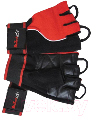 Перчатки для пауэрлифтинга BioTechUSA Memphis CIB000566 (XL, красный/черный)