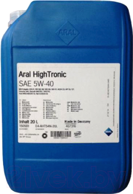 

Моторное масло Aral, HighTronic 5W40