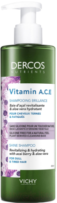 Шампунь для волос Vichy Dercos Nutrients Vitamine A C E (250мл)