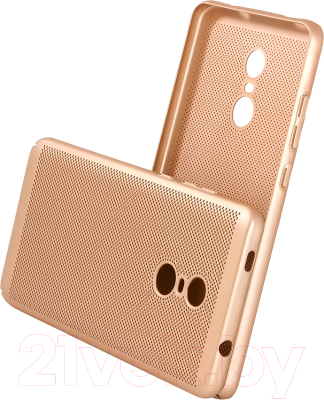 Чехол-накладка Case Matte Natty для Redmi Note 4X (золото матовый, фирменная упаковка)