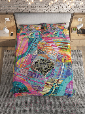 Набор текстиля для спальни Ambesonne Цветная абстракция 160x220 / bcsl_31663