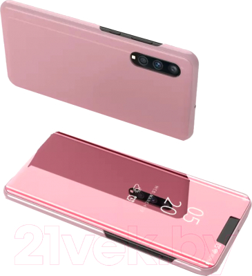 Чехол-книжка Case Smart View для Galaxy A70 (розовое золото)