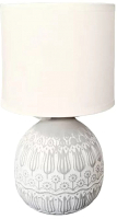 Прикроватная лампа Лючия 651 Тюльпаны (светло-серый/белый) - 