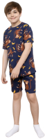 Пижама детская Mark Formelle 563318 (р.110-56, обезьянки на джинсовом) - 