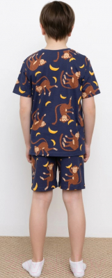 Пижама детская Mark Formelle 563318 (р.110-56, обезьянки на джинсовом)