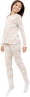 Пижама детская Mark Formelle 567722 (р.104-56, большие розовые ленивцы) - 