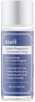 Тонер для лица Dear Klairs Supple Preparation Unscented Toner (30мл)