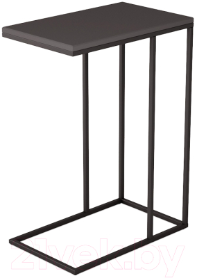 Приставной столик Мебелик Агами (графит/черный)