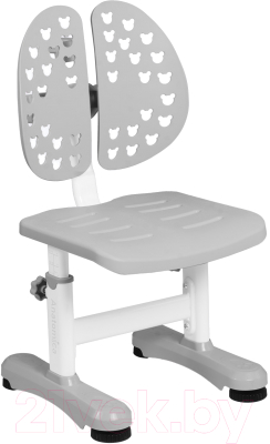 Парта+стул Anatomica Amadeo с надстройкой и ящиком (серый)