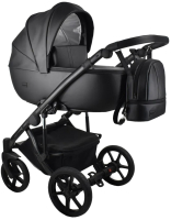 Детская универсальная коляска Bexa Air Eco 2 в 1 (03, черная кожа) - 