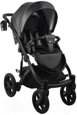 Детская универсальная коляска Bexa Air Eco 2 в 1 (03, черная кожа)
