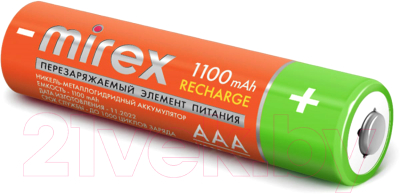 Комплект аккумуляторов Mirex AAA 1100мАч / 23702-HR03-11-E4 (4шт)