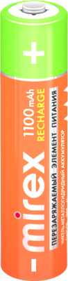 Комплект аккумуляторов Mirex AAA 1100мАч / 23702-HR03-11-E4 (4шт)